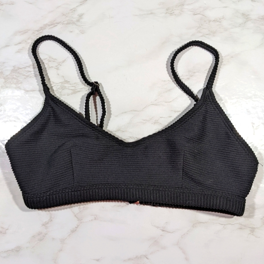 5/$18 Ribbed Fabric Scoop Neck Bikini Top